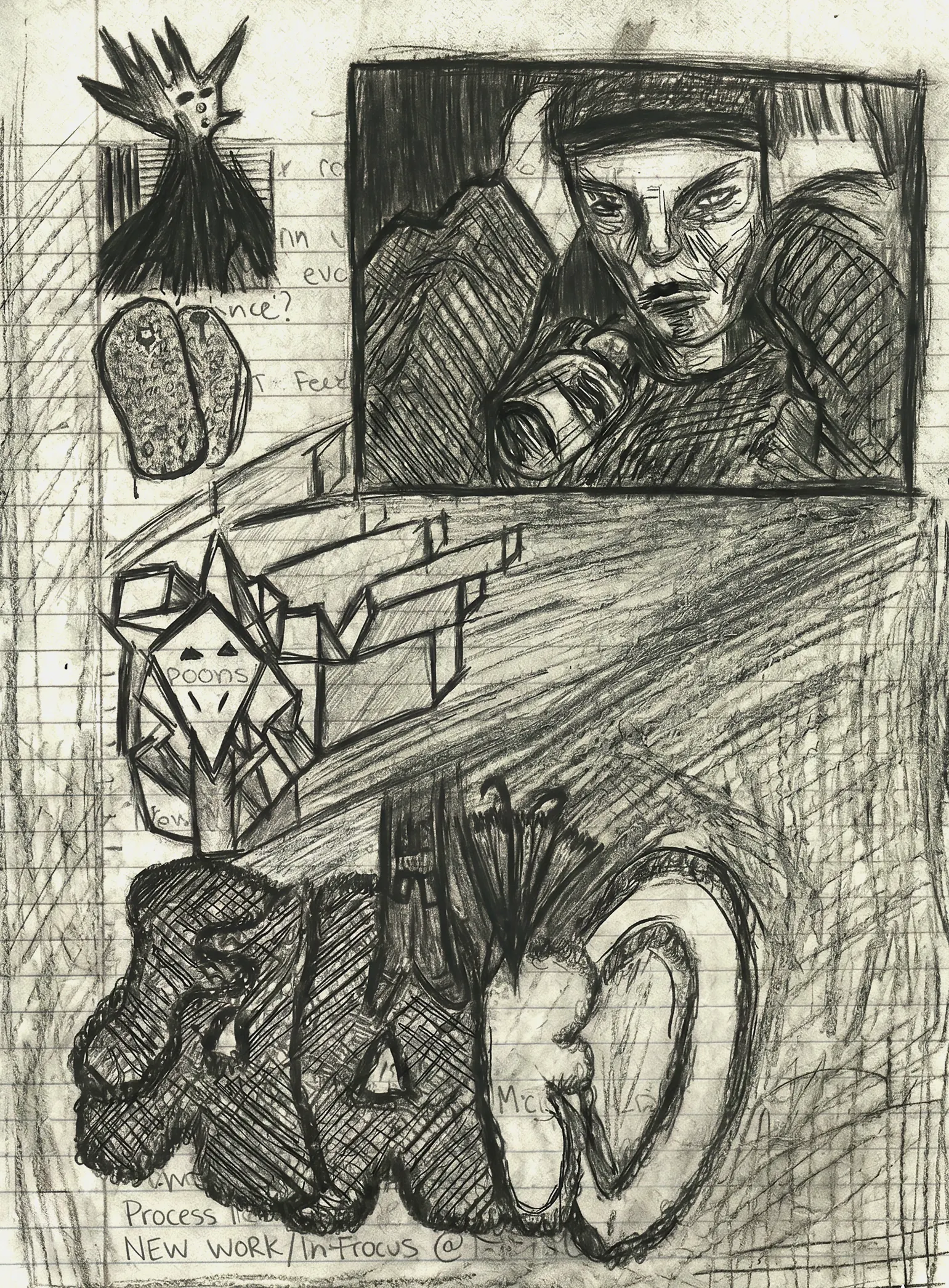 Notebook drawing by Luke Tava Rodriguez