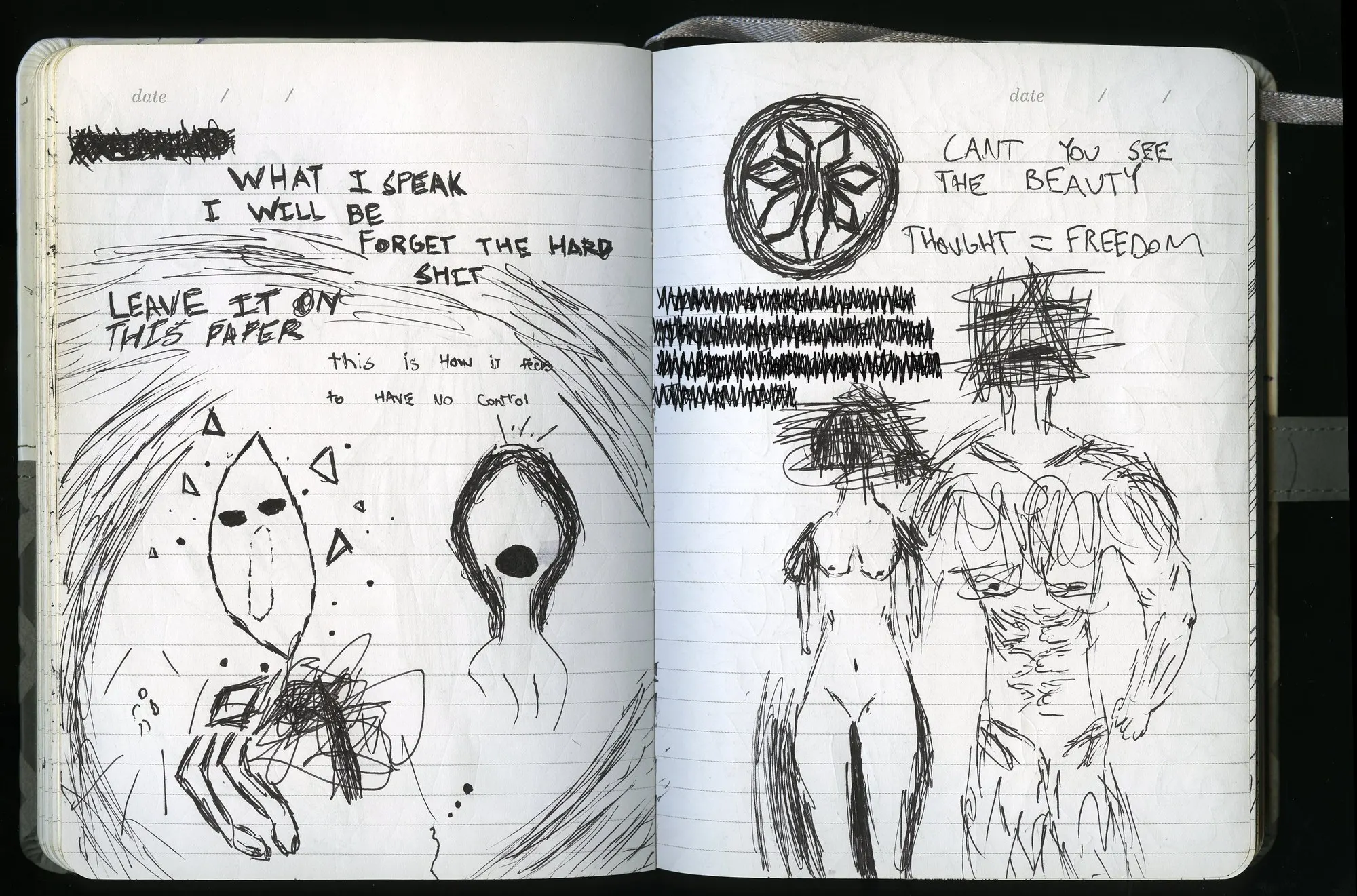 Moleskine notebook spread by Luke Tava Rodriguez