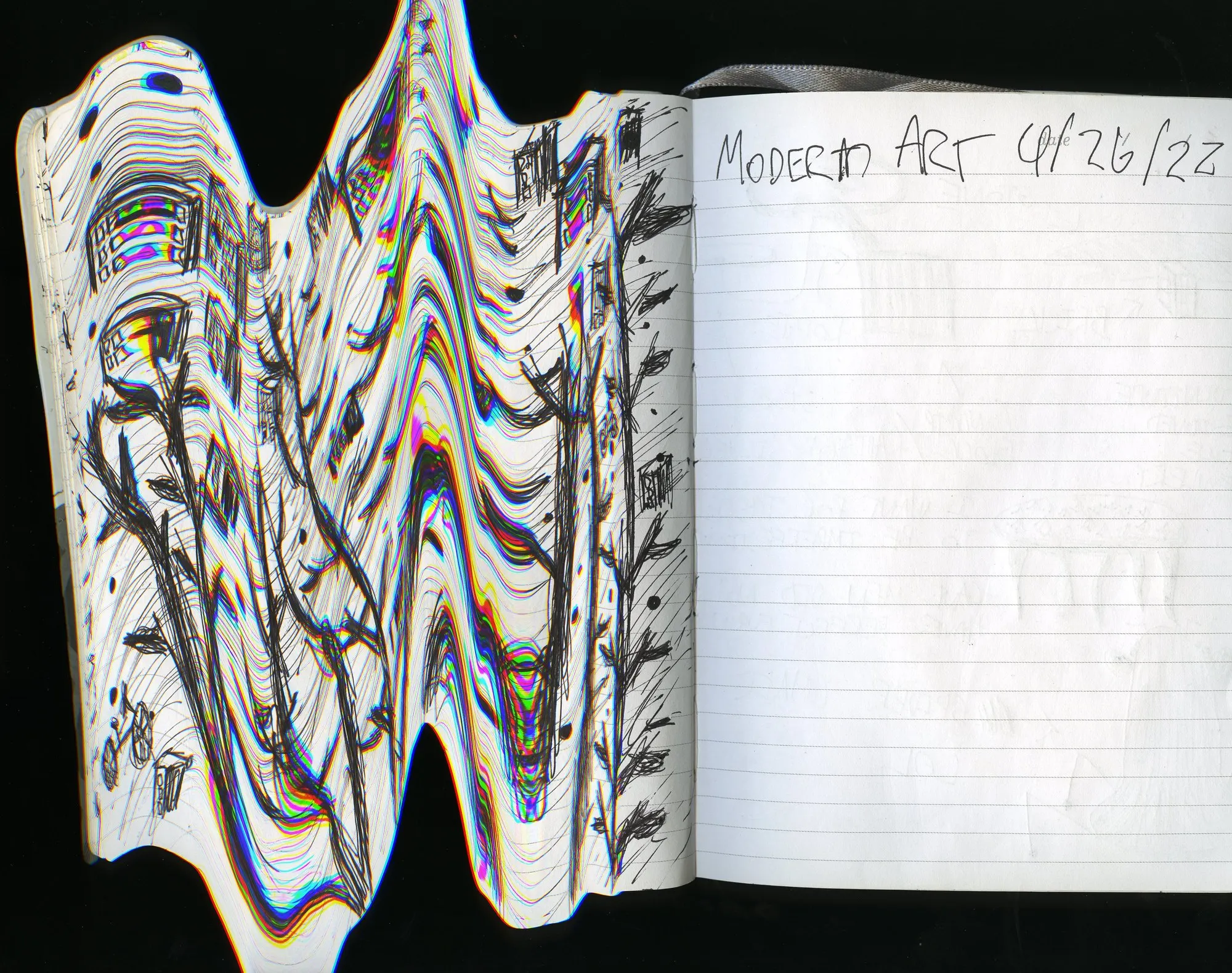 Moleskine notebook spread by Luke Tava Rodriguez