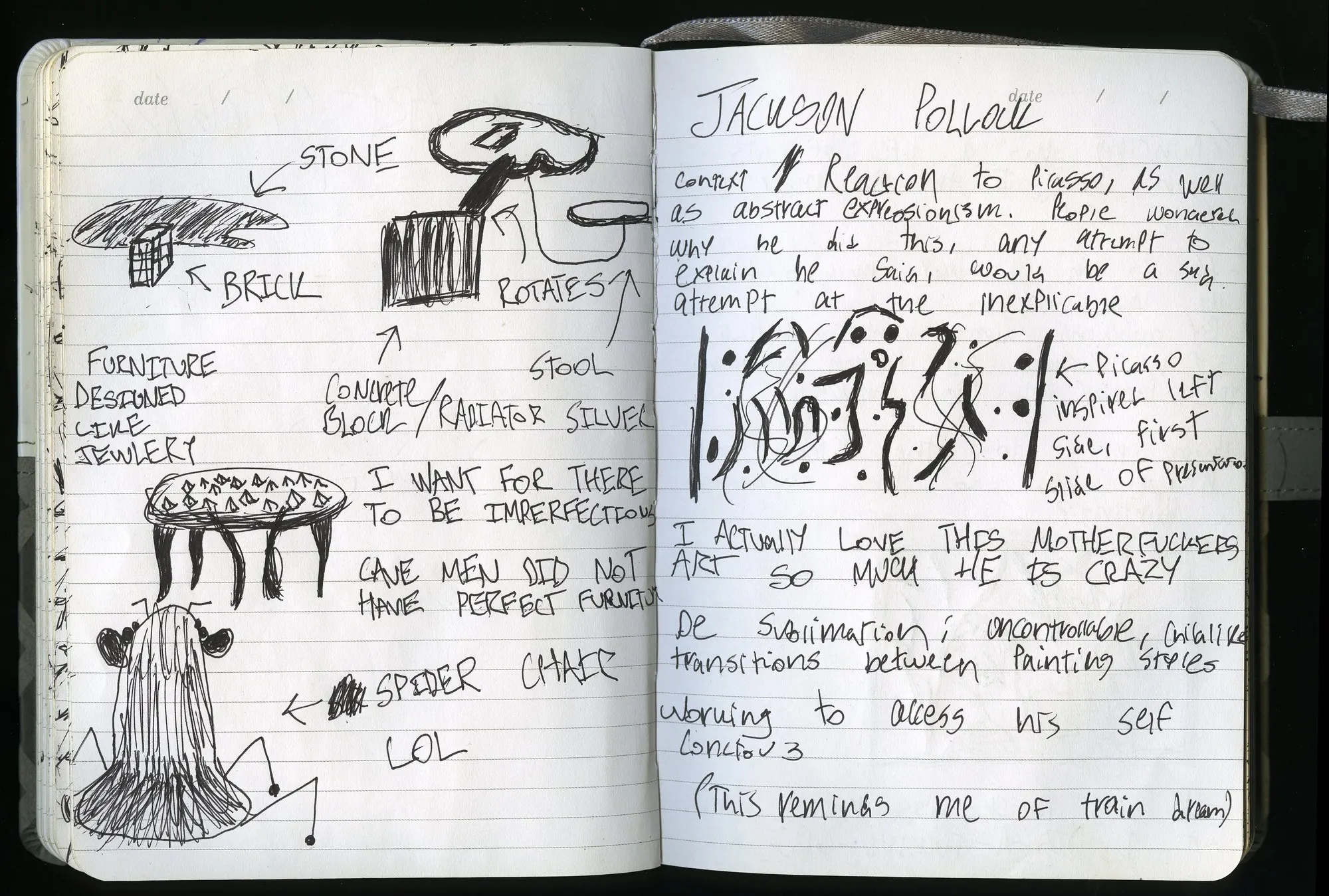 Moleskine notebook spread by Luke Tava Rodriguez