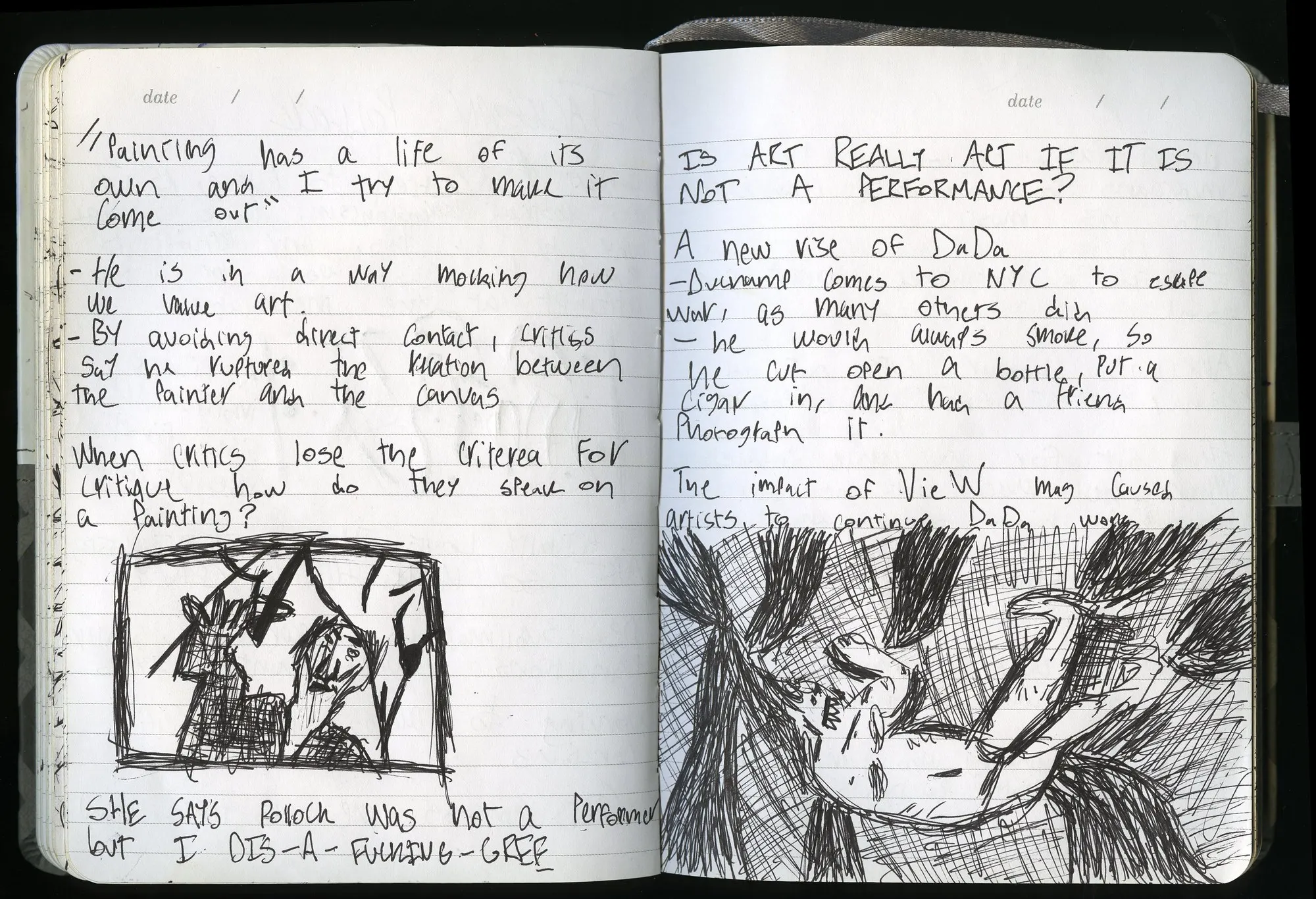 Moleskine notebook spread by Luke Tava Rodriguez