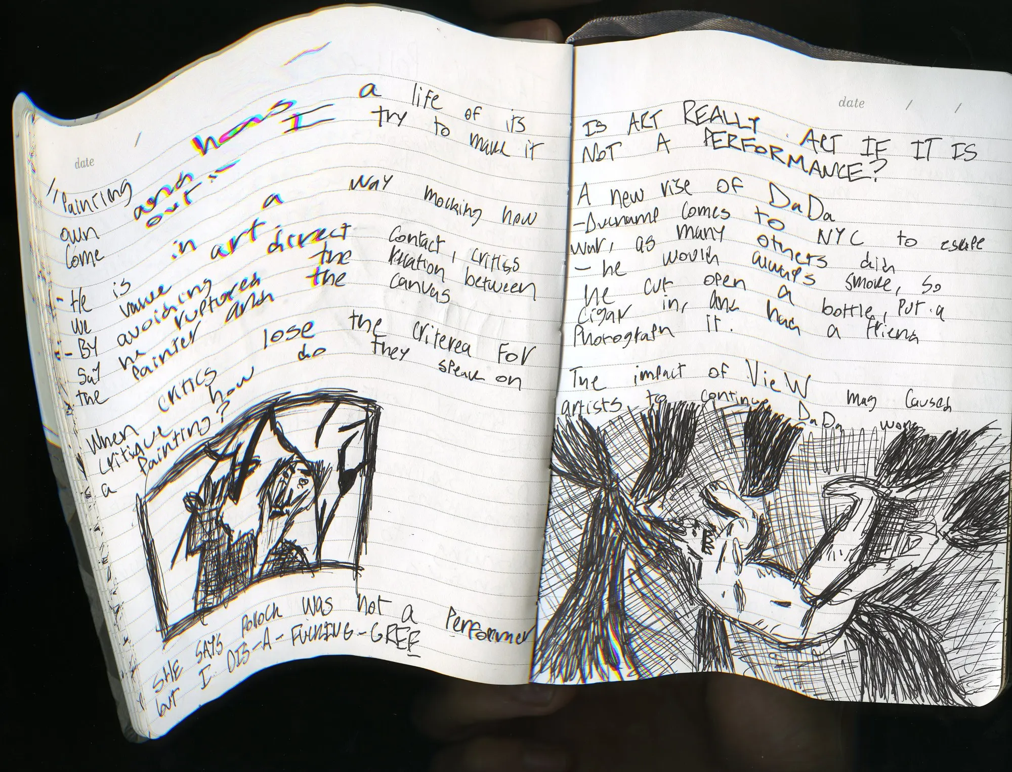Moleskine notebook spread by Luke Tava Rodriguez