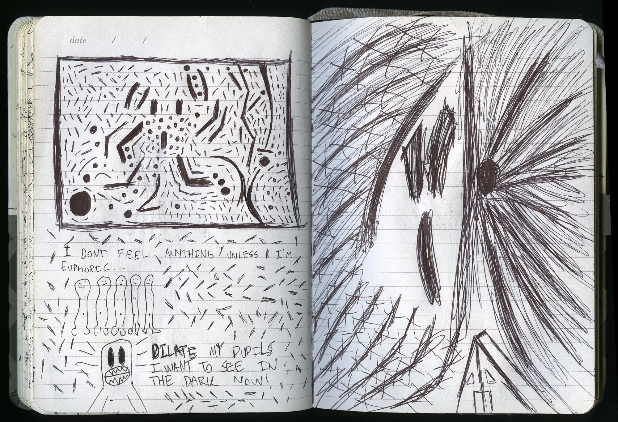 Moleskine notebook spread by Luke Tava Rodriguez