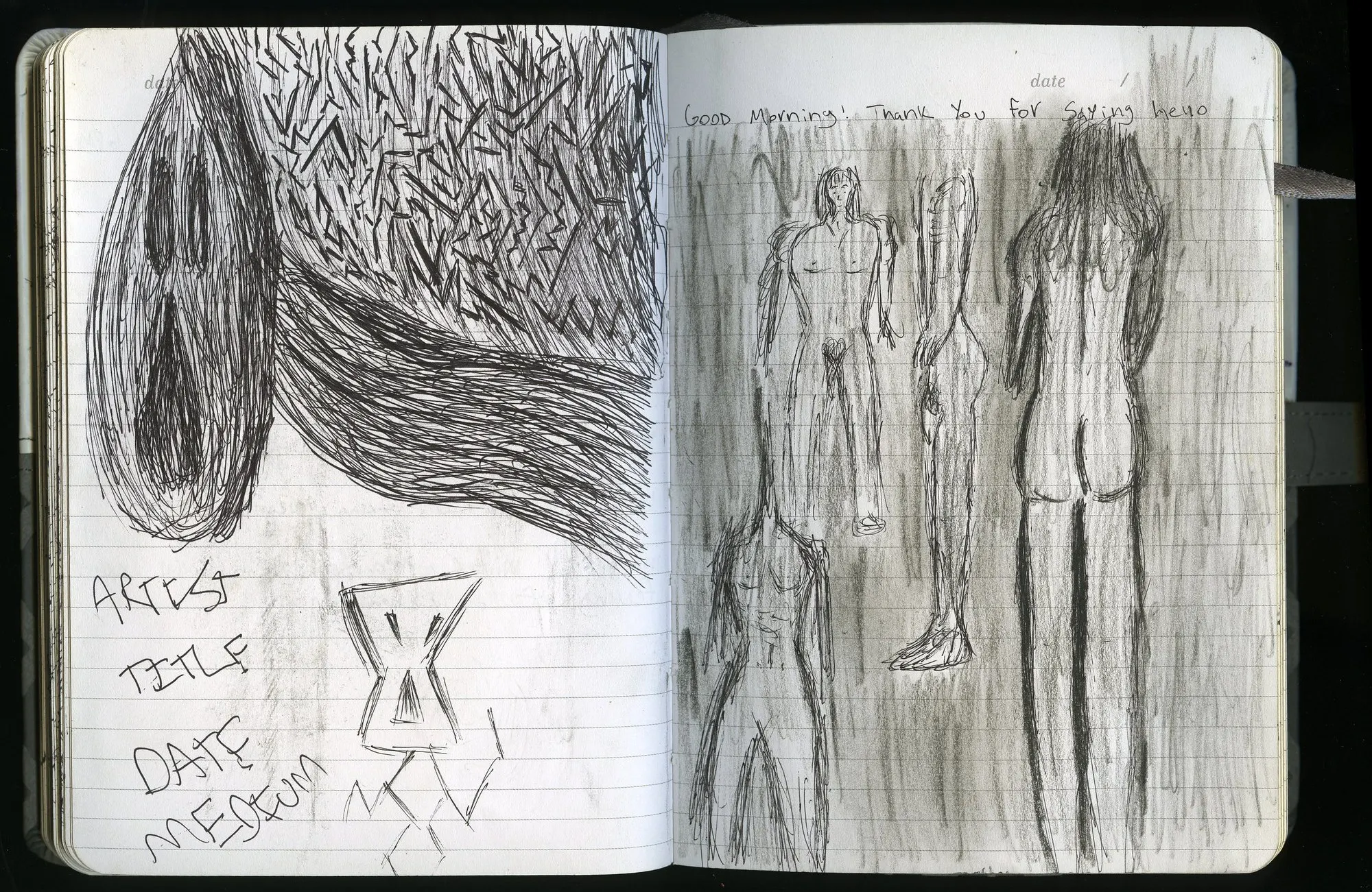 Moleskine notebook spread by Luke Tava Rodriguez