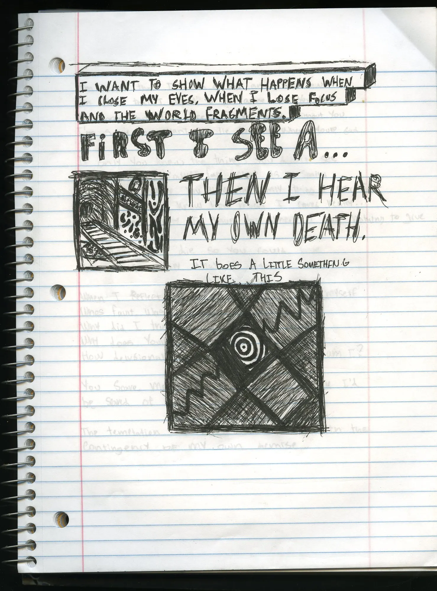 Notebook drawing by Luke Tava Rodriguez