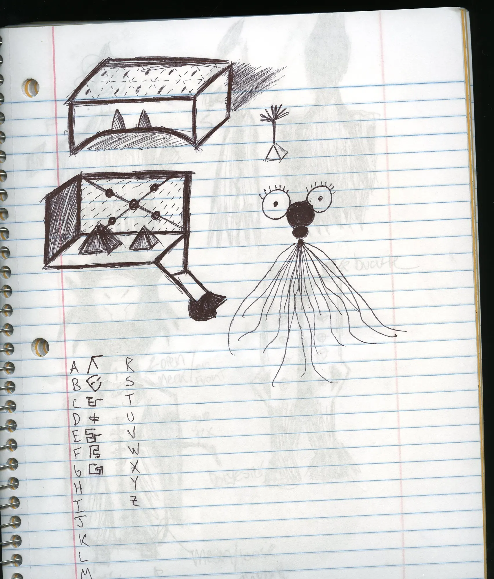 Notebook drawing by Luke Tava Rodriguez