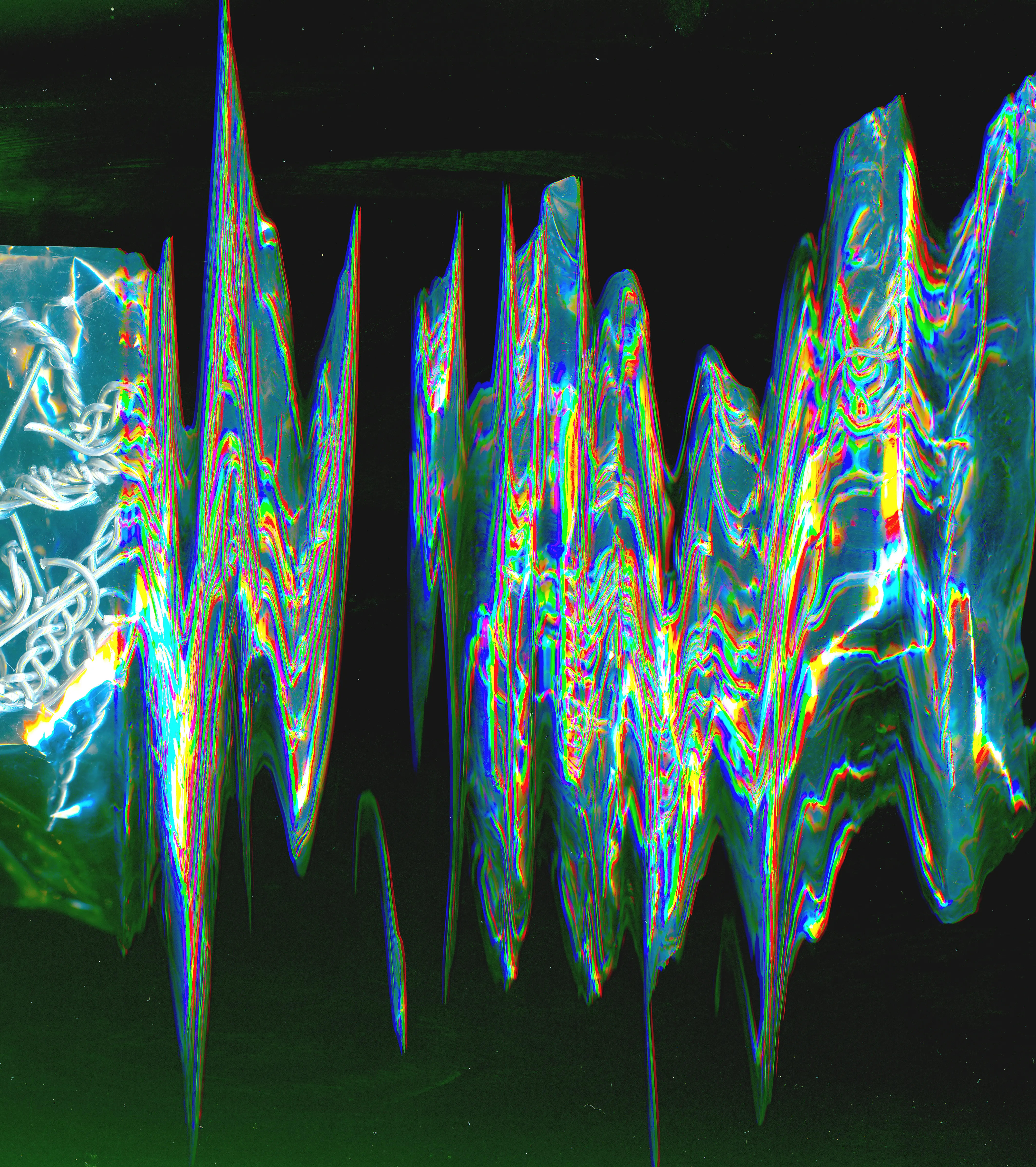 Scanography piece from the Bent Wires series by Luke Tava Rodriguez