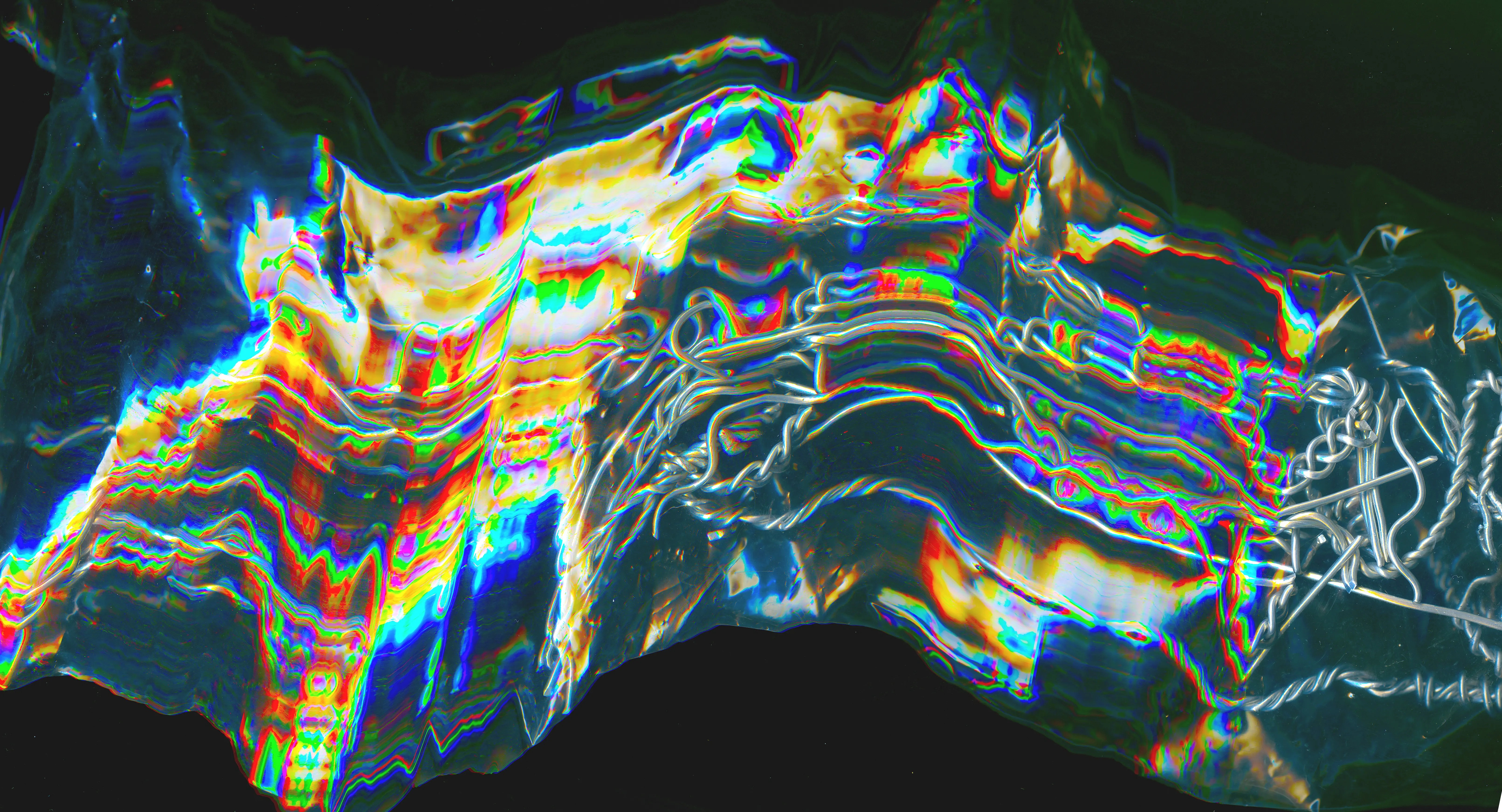 Scanography piece from the Bent Wires series by Luke Tava Rodriguez