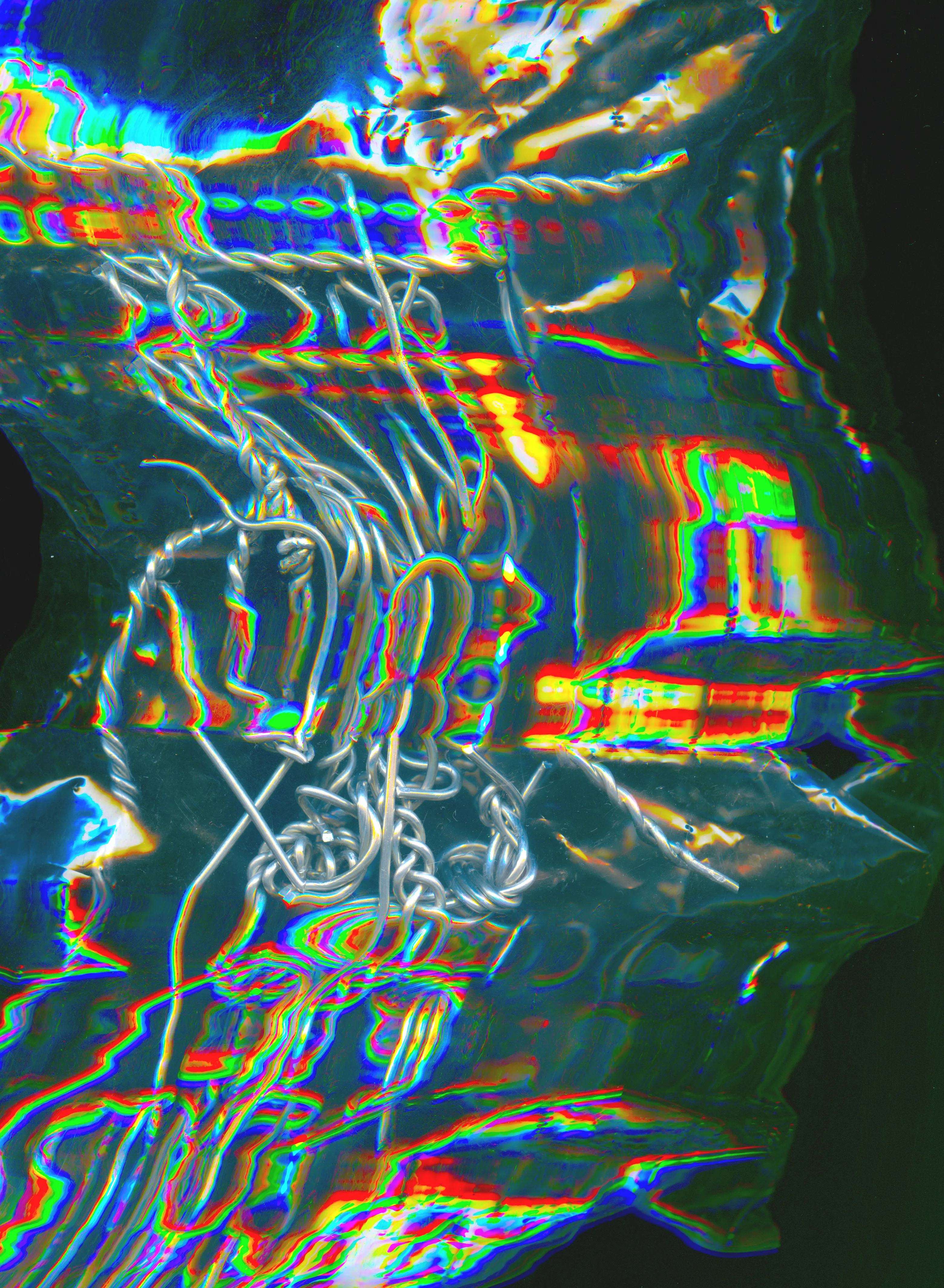 Scanography piece from the Bent Wires series by Luke Tava Rodriguez