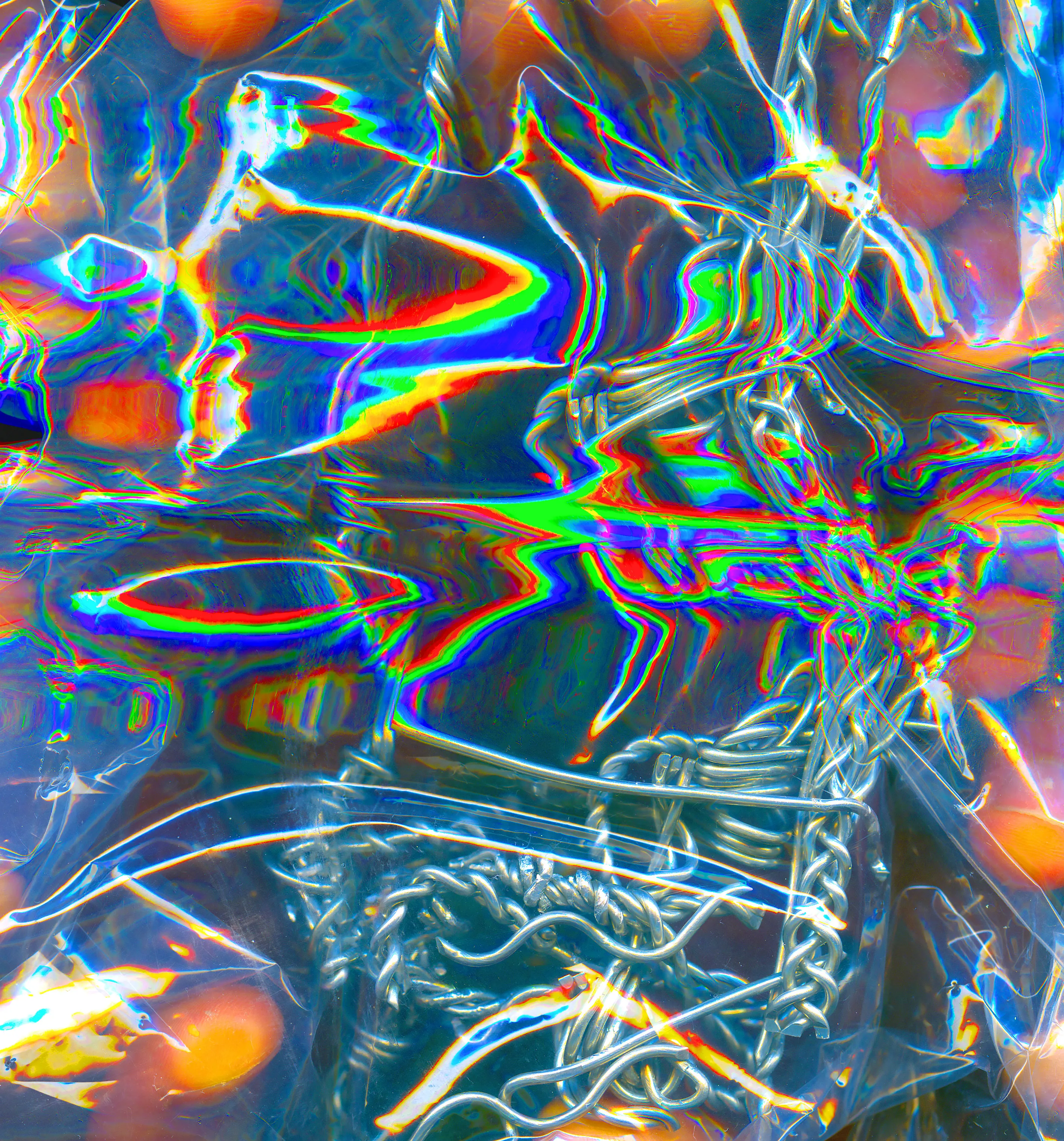 Scanography piece from the Bent Wires series by Luke Tava Rodriguez