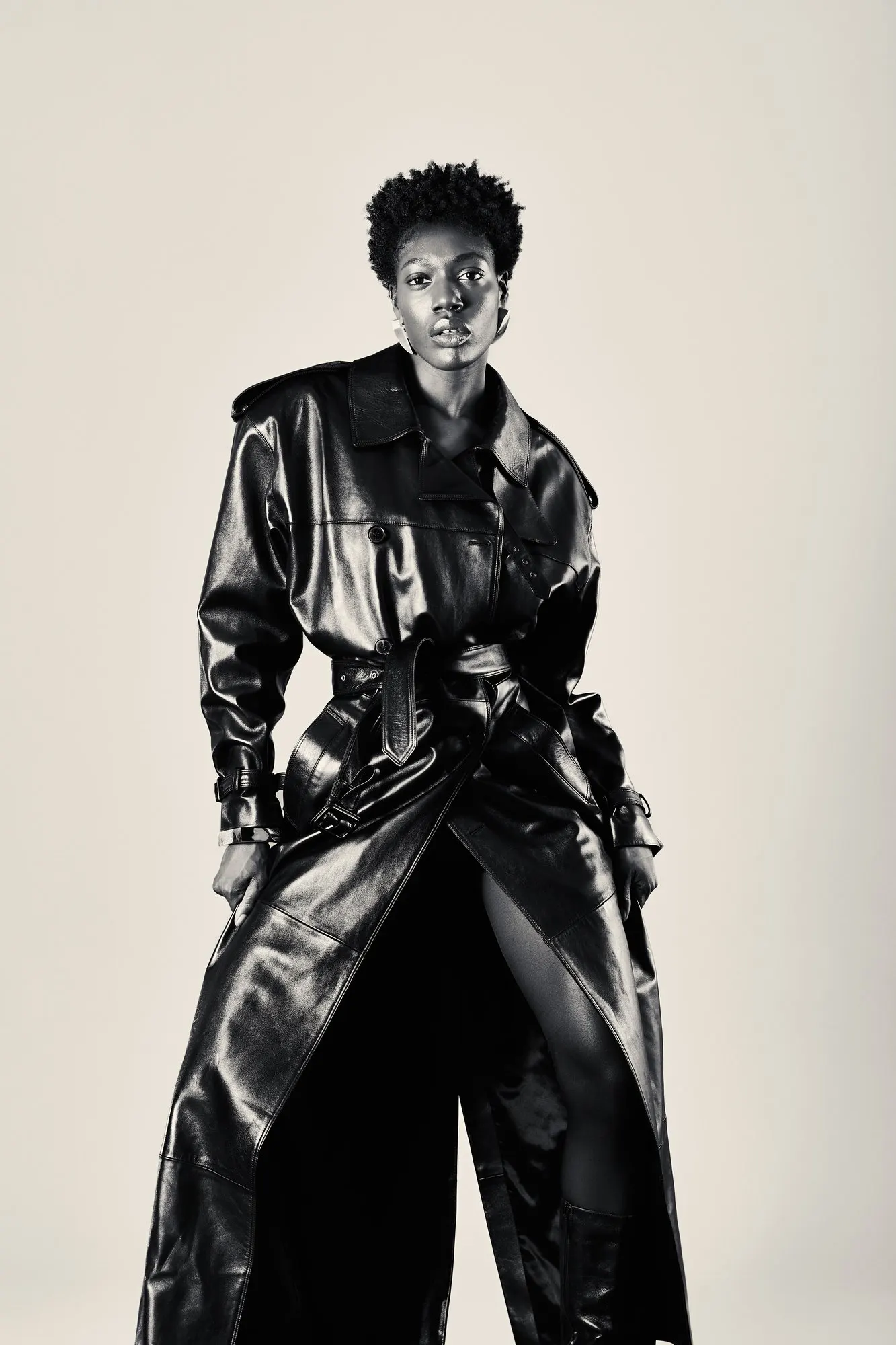 Black and white portrait photograph by Luke Tava Rodriguez