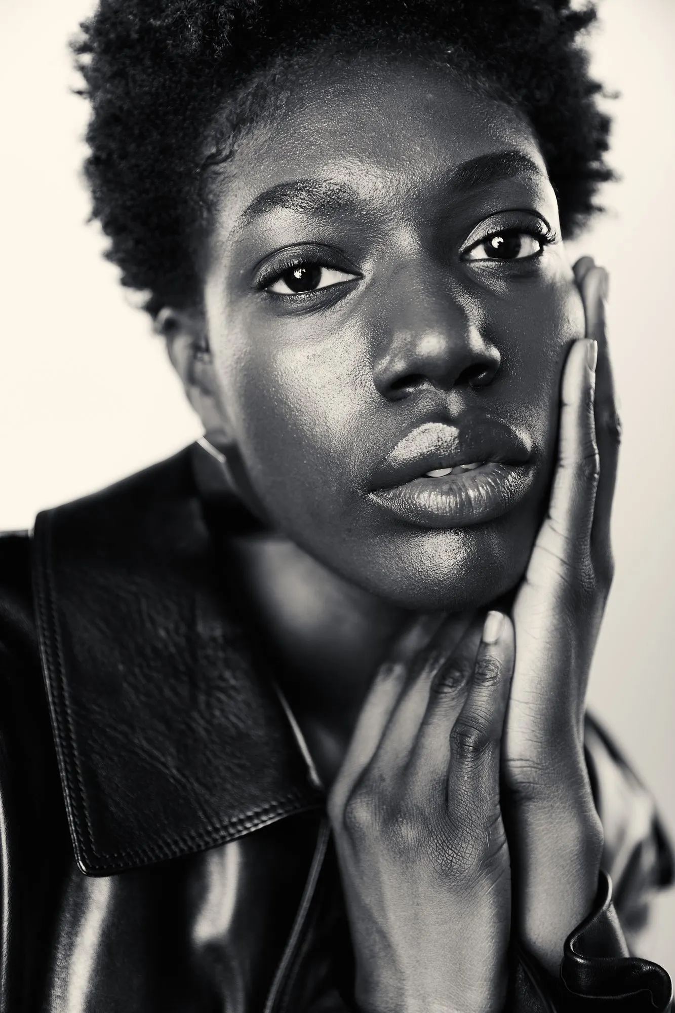 Black and white portrait photograph by Luke Tava Rodriguez