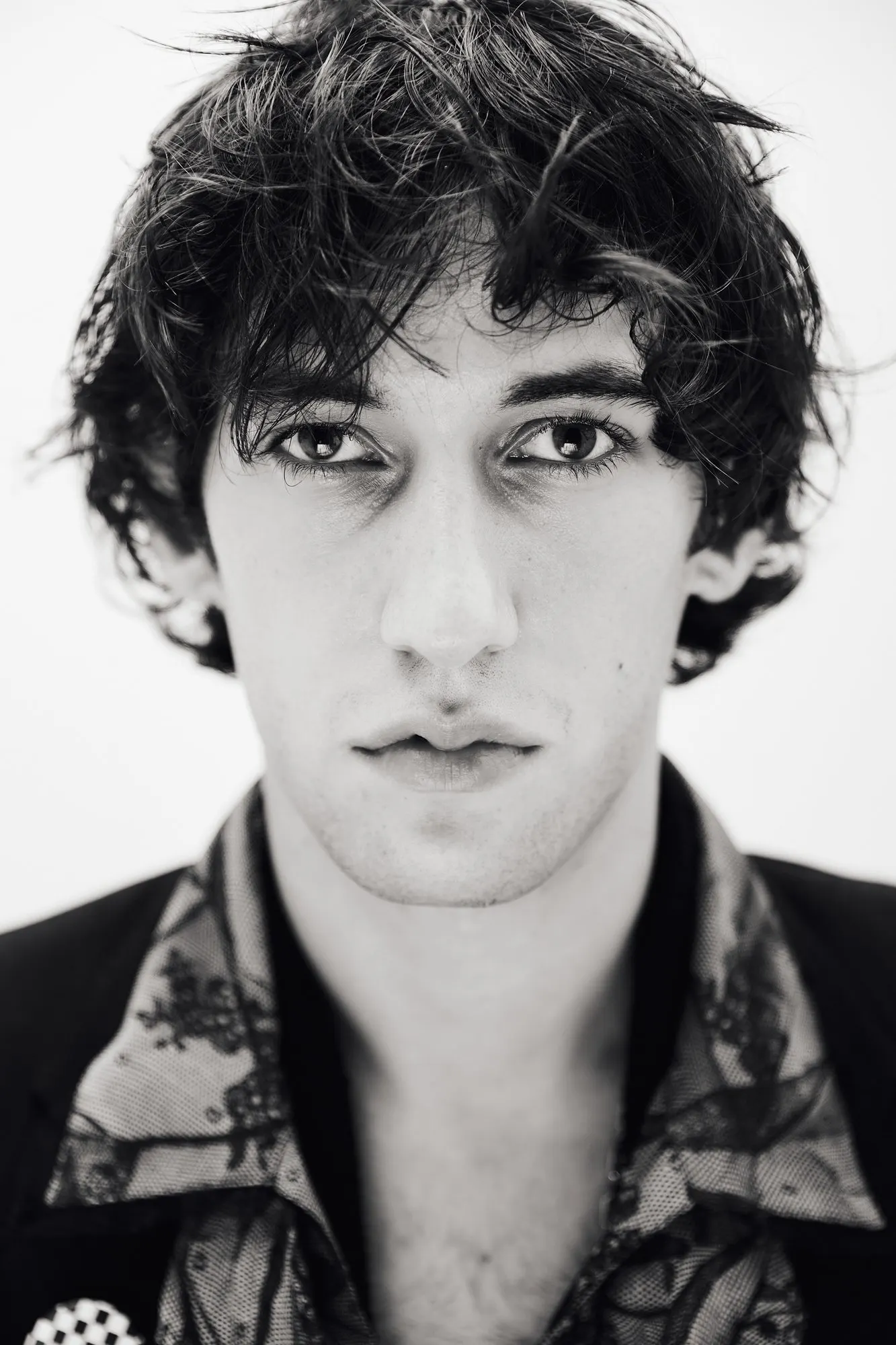 Black and white portrait photograph by Luke Tava Rodriguez