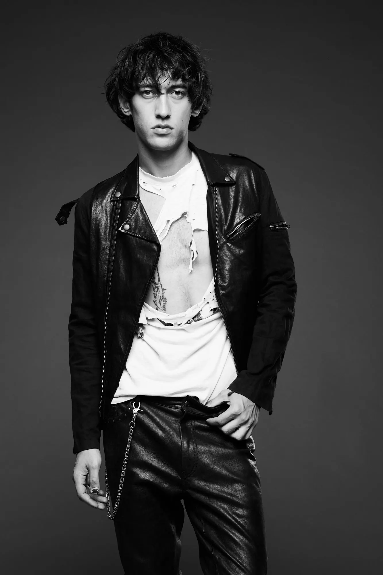 Black and white portrait photograph by Luke Tava Rodriguez