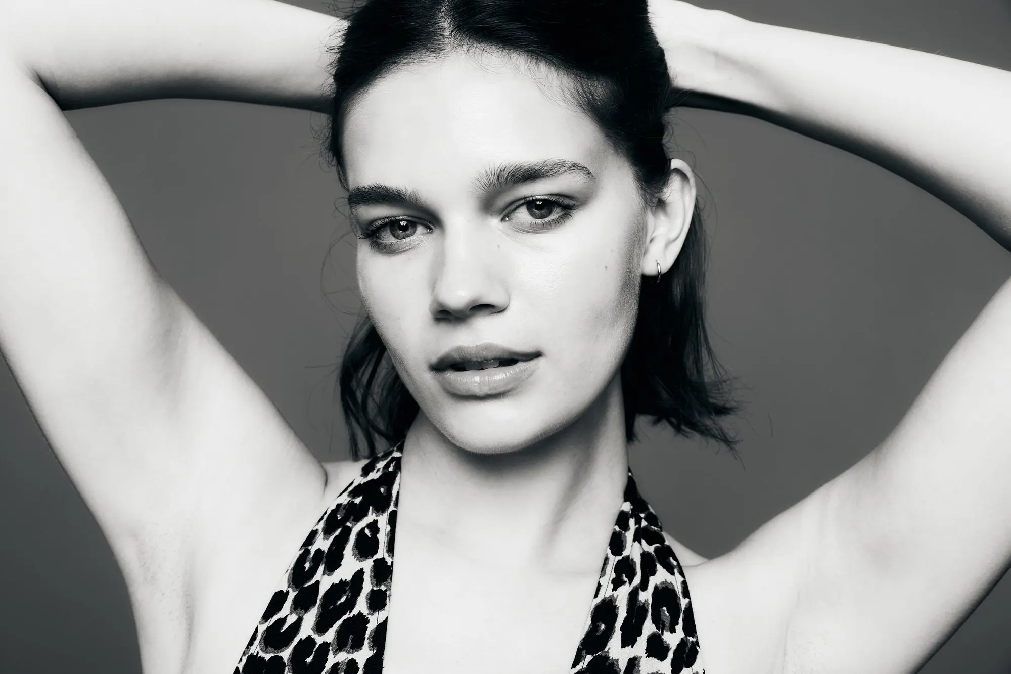 Black and white portrait photograph by Luke Tava Rodriguez