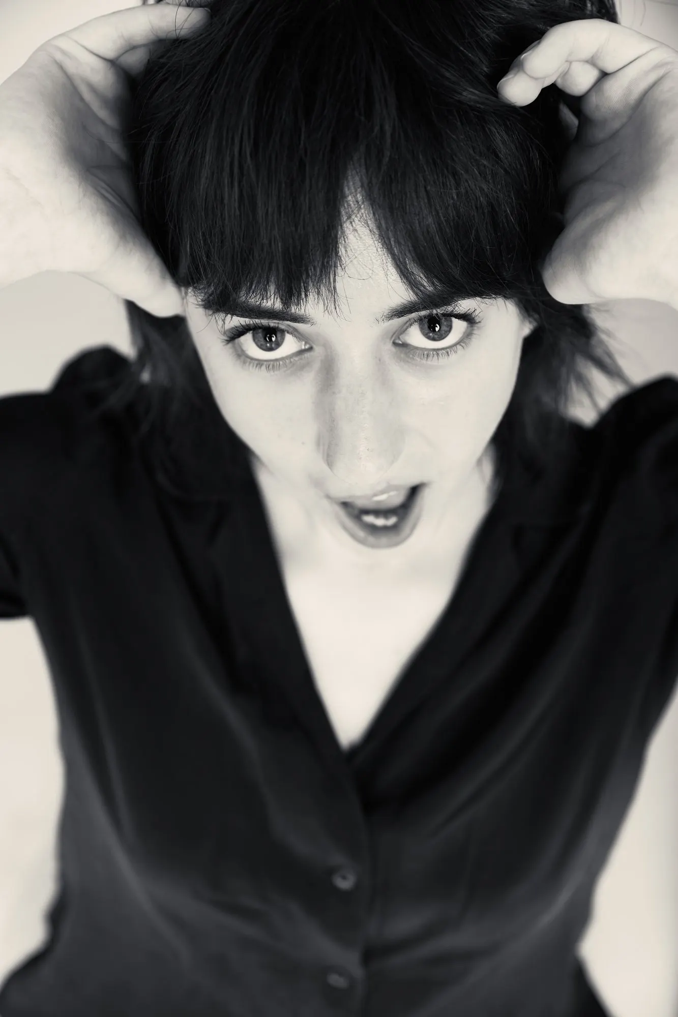Black and white portrait photograph by Luke Tava Rodriguez