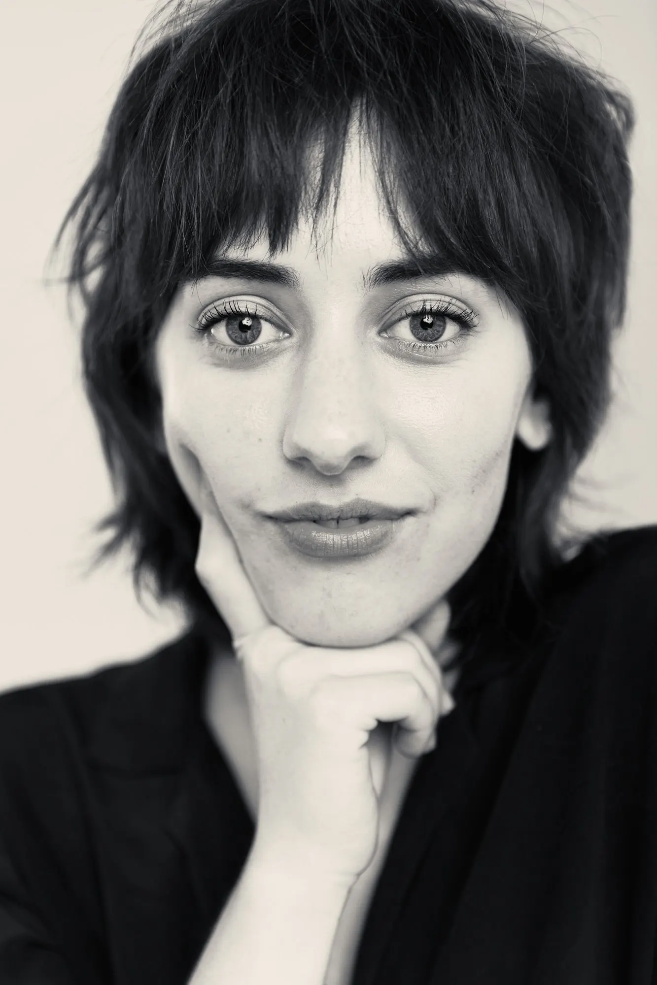 Black and white portrait photograph by Luke Tava Rodriguez