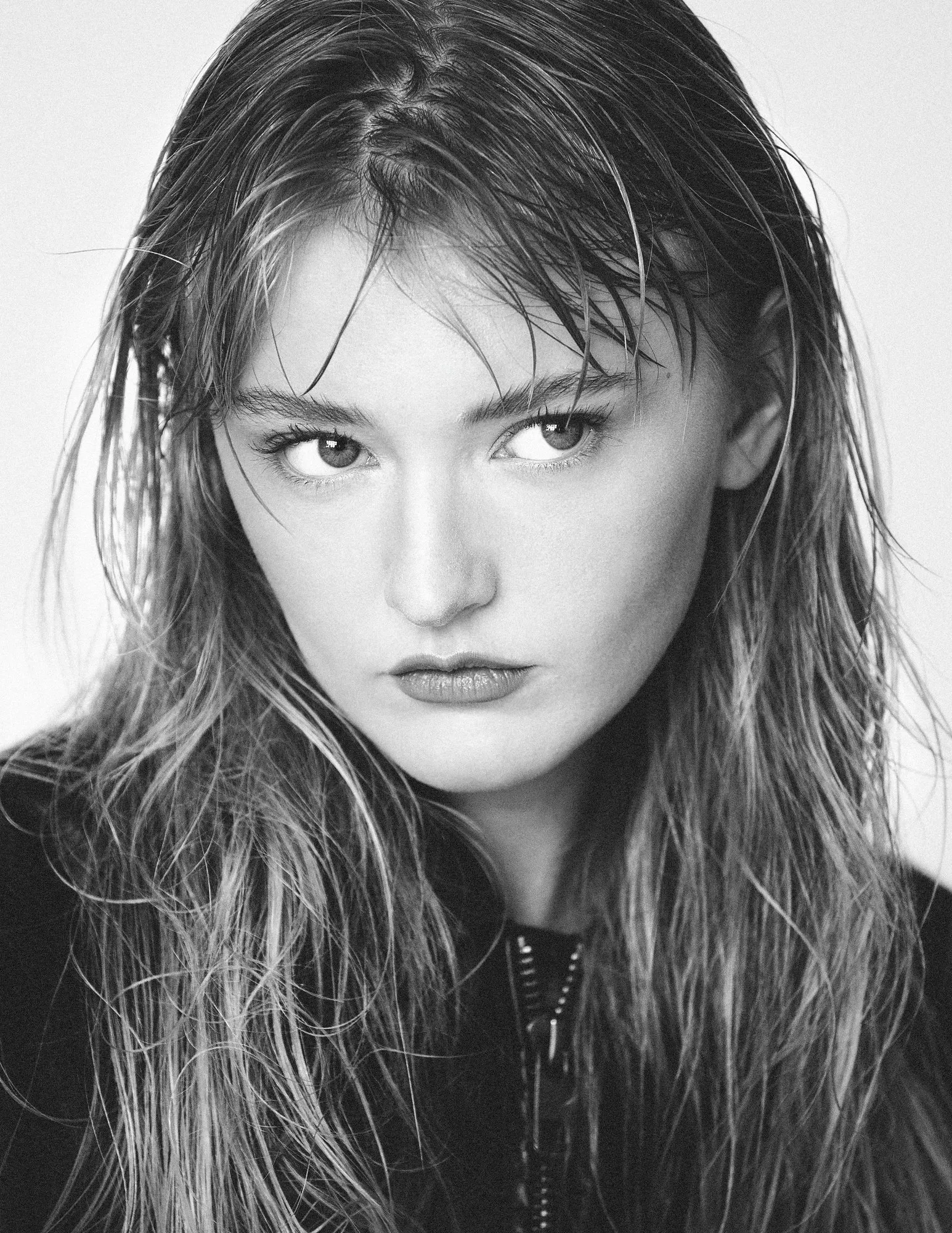 Black and white portrait photograph by Luke Tava Rodriguez