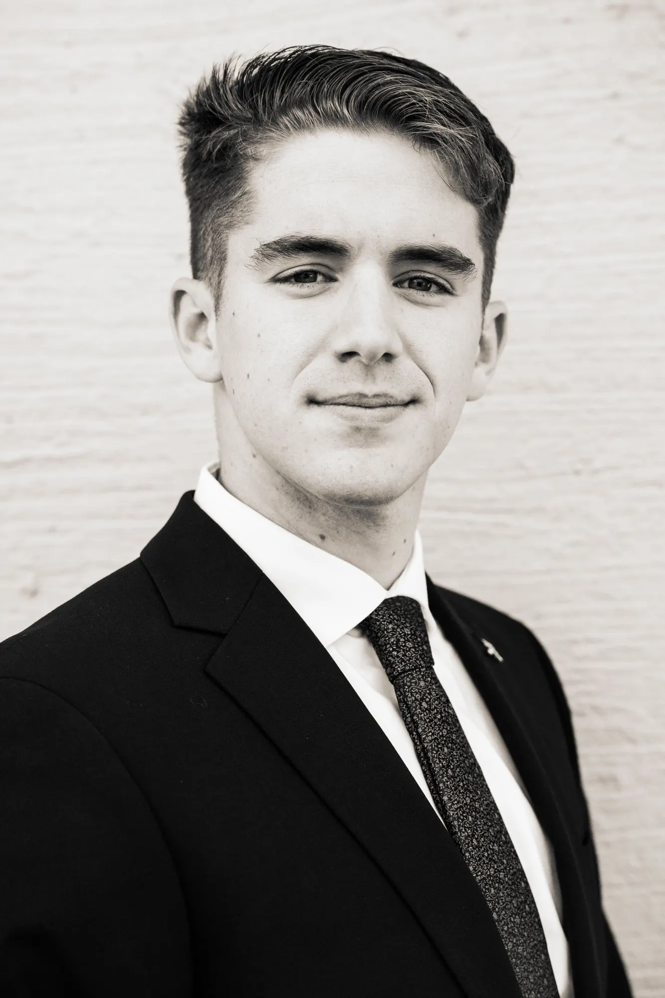 Black and white portrait photograph by Luke Tava Rodriguez