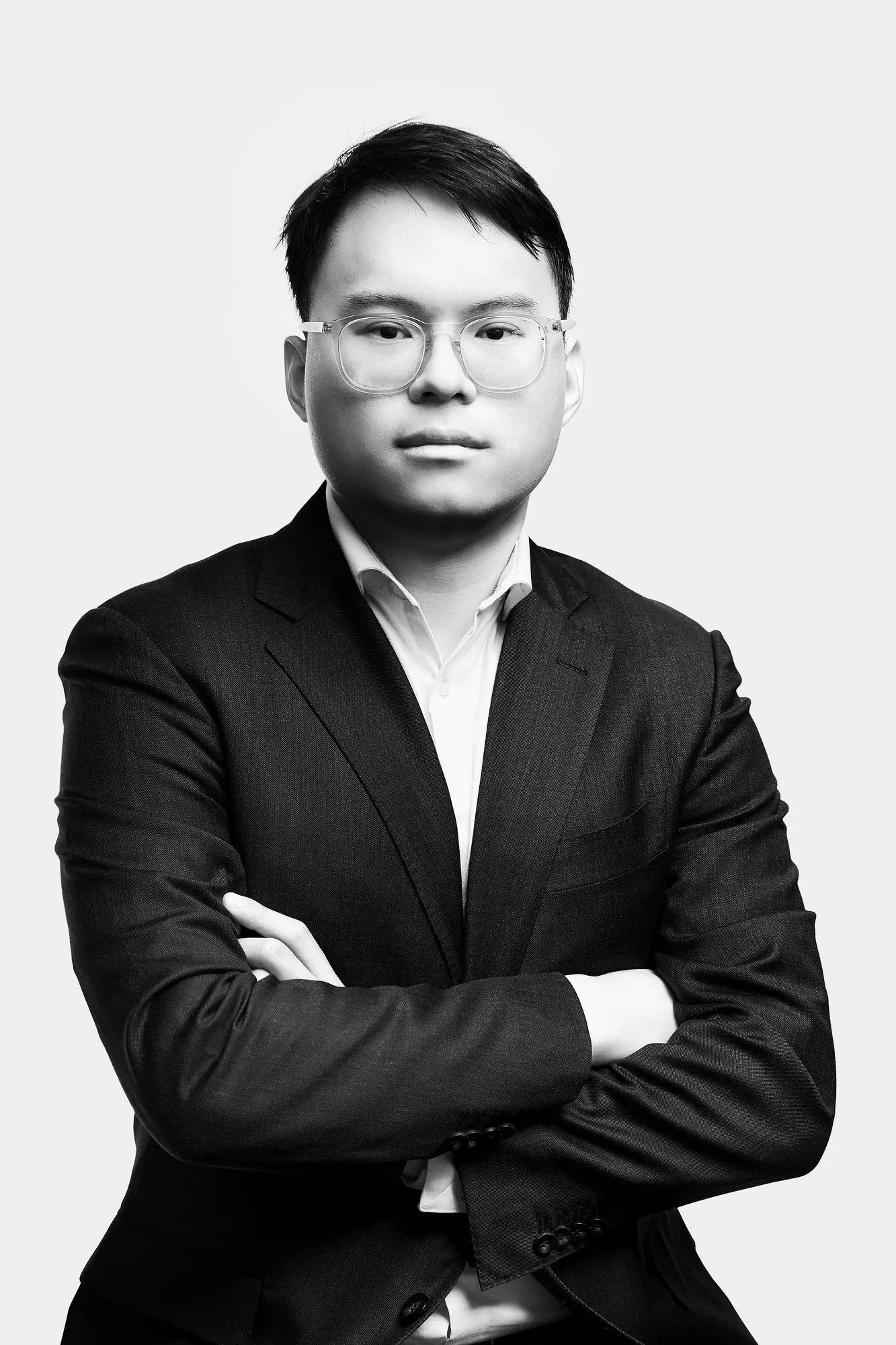 Black and white portrait photograph by Luke Tava Rodriguez