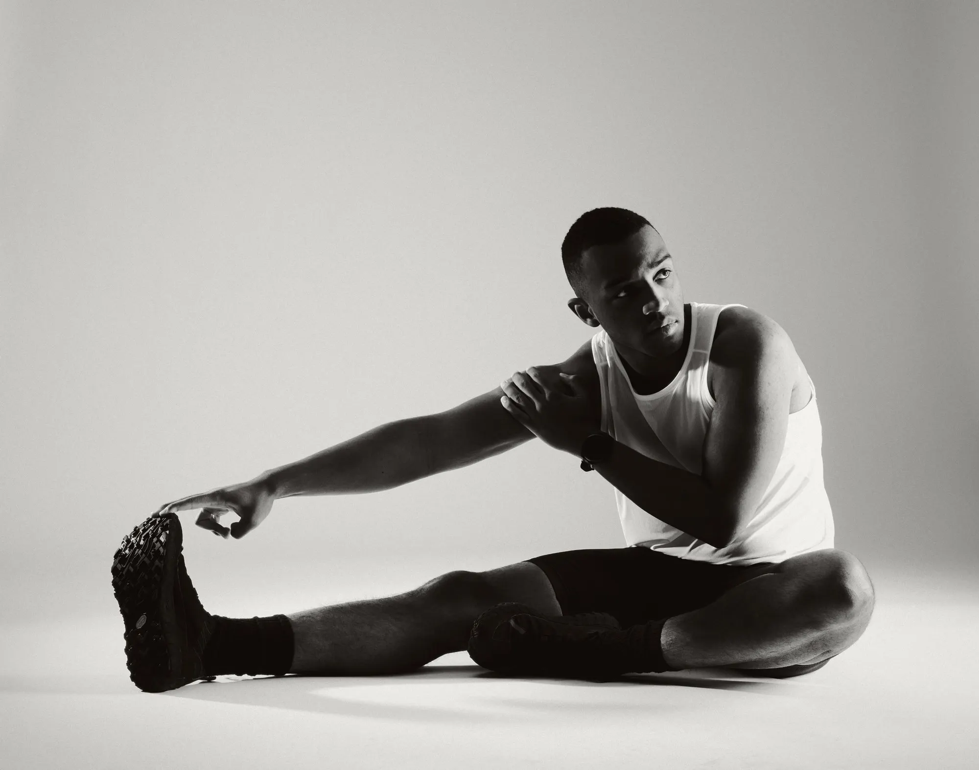 Black and white portrait photograph by Luke Tava Rodriguez